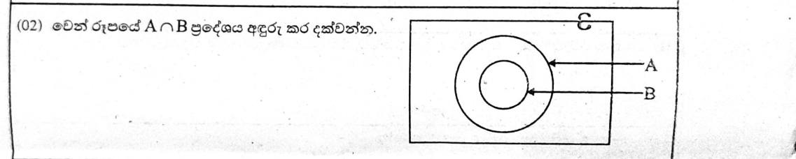 Paper I Part A Q2: Shade the intersection of nested sets in a Venn diagram