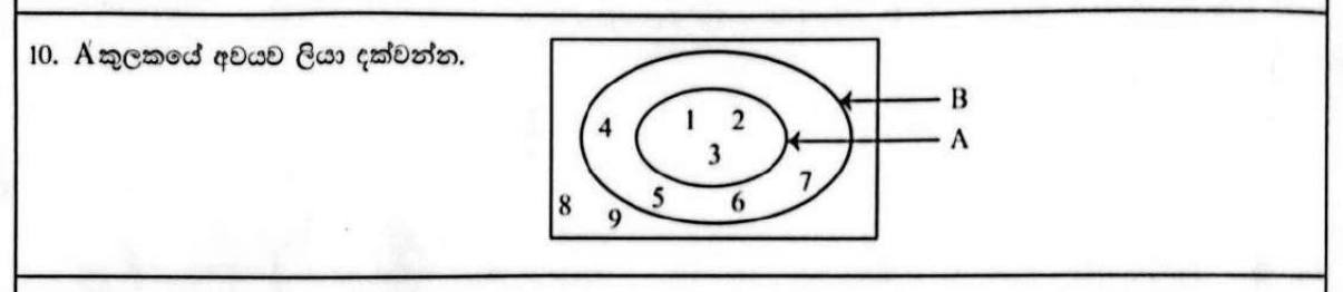 Paper I Part A Q10: List the complement of a set from a Venn diagram