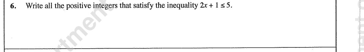 Paper I Part A Q6: Positive integers satisfying a linear inequality