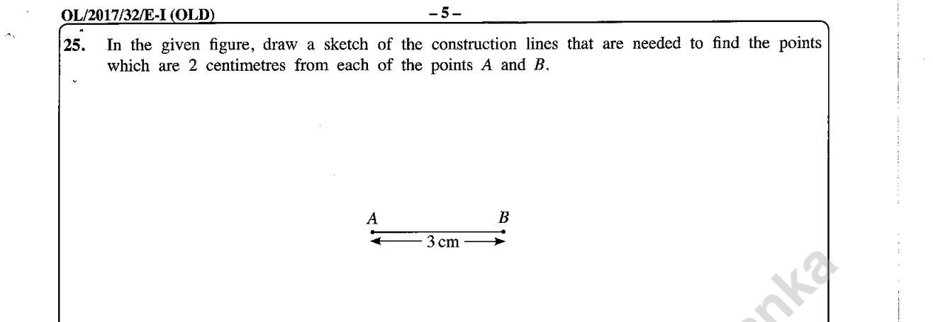 Paper I Part A Q25: Sketch loci for points a fixed distance from two points