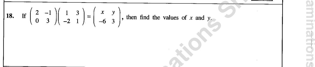 Paper I Part A Q18: Find unknown entries of a product of two 2x2 matrices