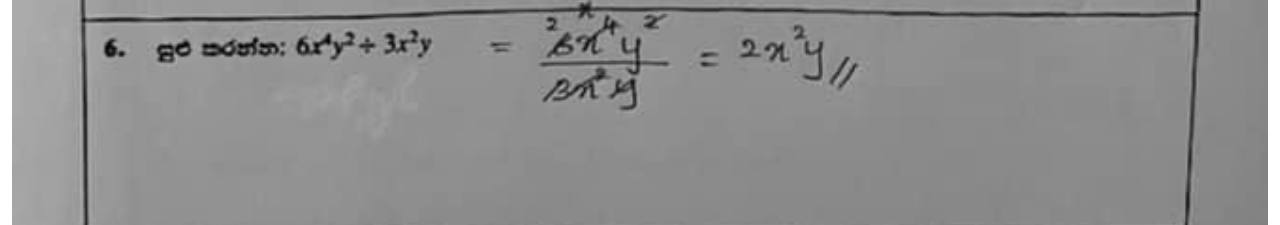 Paper I Part A Q6: Divide algebraic terms using index laws
