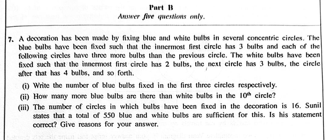 Paper II Part B Q7: Terms and sums of two arithmetic progressions